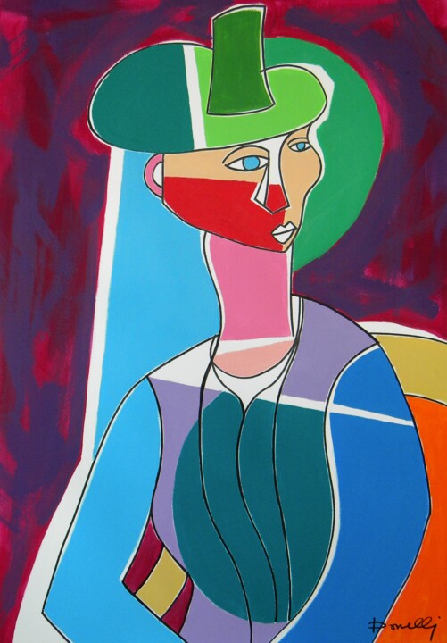 Painting titled "Signora Cèzanne" by Gabriele Donelli, Original Artwork, Acrylic