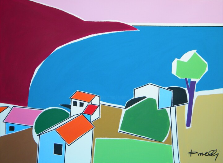 Картина под названием "Isola d'Elba" - Gabriele Donelli, Подлинное произведение искусства, Акрил
