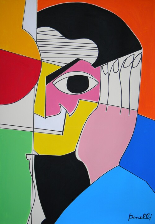 Painting titled "Duab ntawm Pablo Pi…" by Gabriele Donelli, Original Artwork, Acrylic