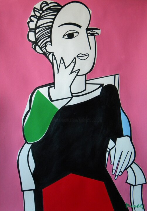Peinture intitulée "Sawirka Dora Maar" par Gabriele Donelli, Œuvre d'art originale, Acrylique