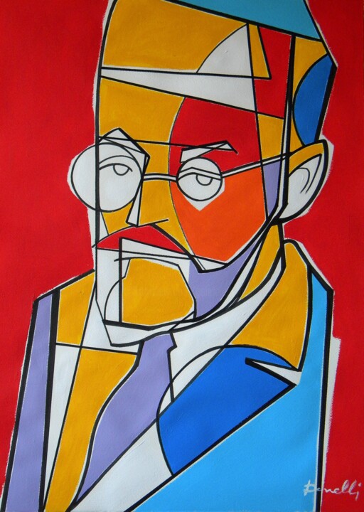 Pintura titulada "Portrait de Henri M…" por Gabriele Donelli, Obra de arte original, Acrílico