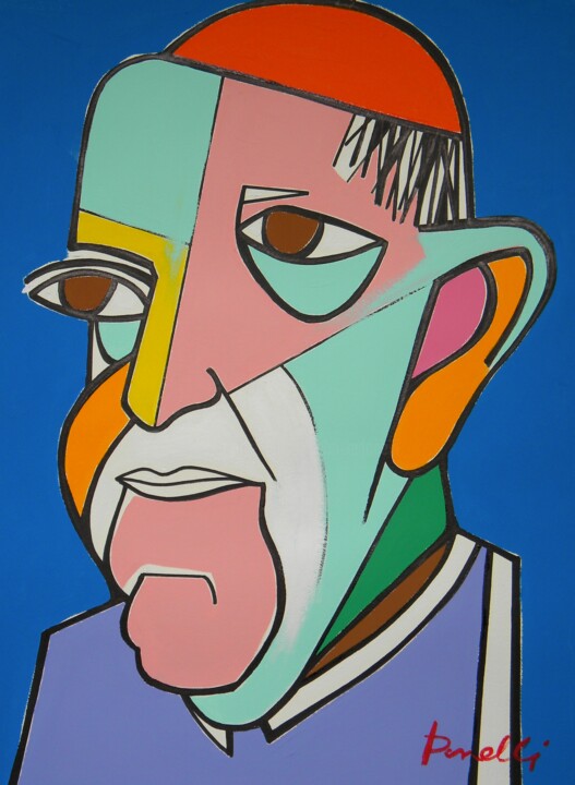 Painting titled "Pope Francesco" by Gabriele Donelli, Original Artwork, Acrylic