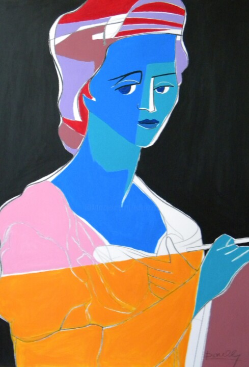 Peinture intitulée "Portrait de Angelik…" par Gabriele Donelli, Œuvre d'art originale, Acrylique