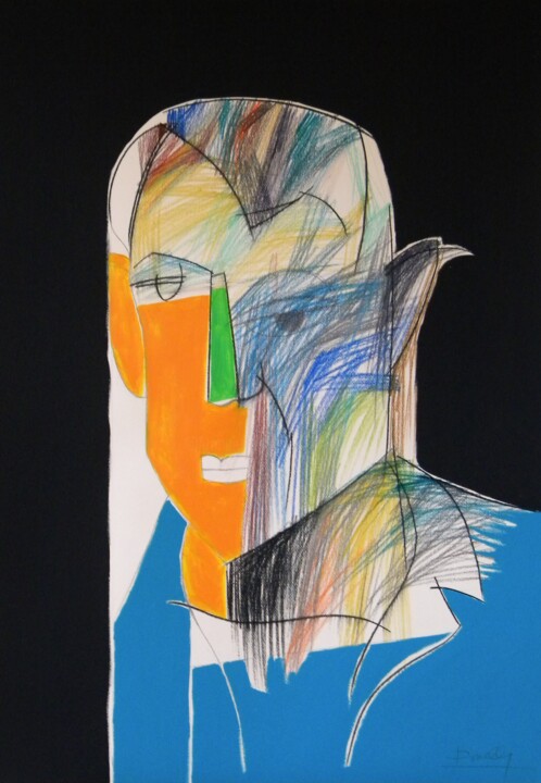 绘画 标题为“Potret Pablo Picasso” 由Gabriele Donelli, 原创艺术品, 粉彩