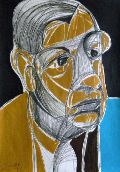 Painting titled "Portrait of Giorgio…" by Gabriele Donelli, Original Artwork, Pencil