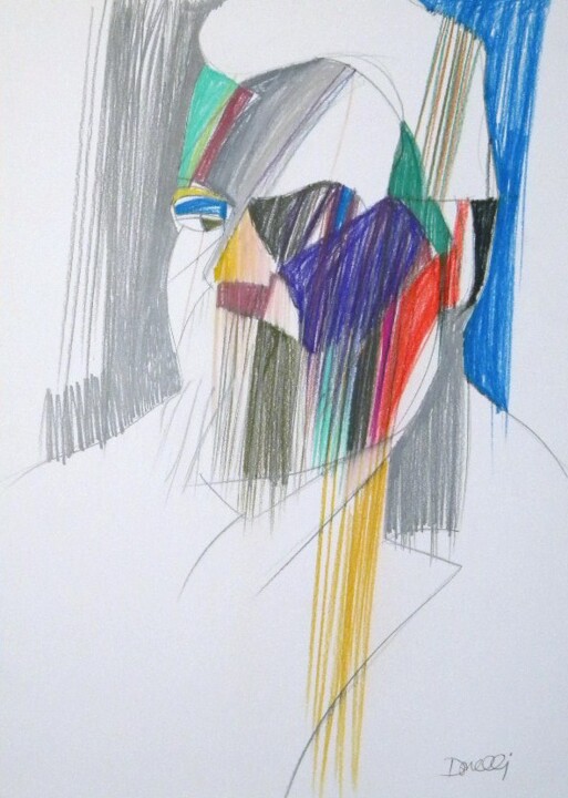Peinture intitulée "Portrait of Giosuè…" par Gabriele Donelli, Œuvre d'art originale, Pastel