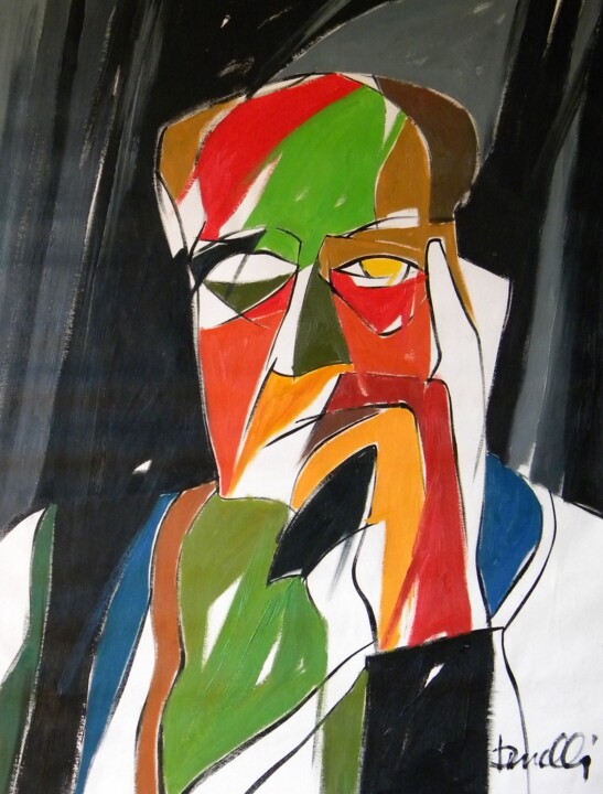 Peinture intitulée "Portrait of Alberto…" par Gabriele Donelli, Œuvre d'art originale, Huile