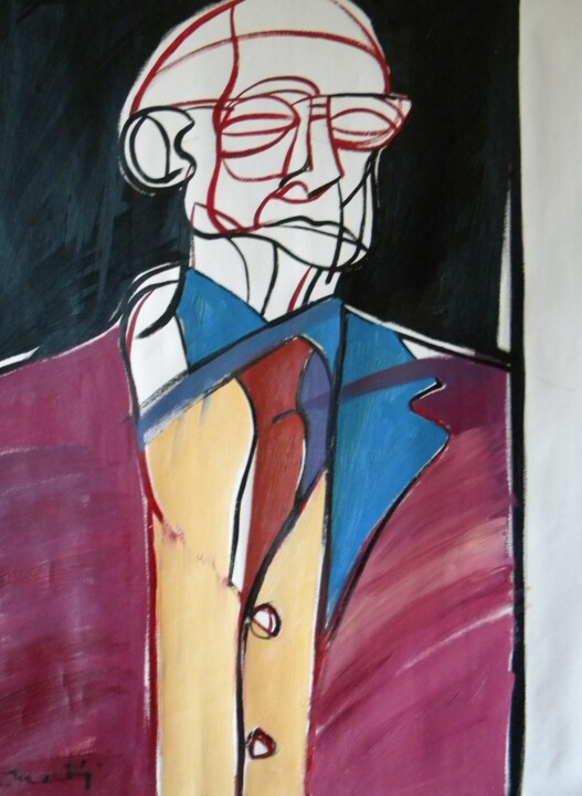 Painting titled "Portrait of Carlo M…" by Gabriele Donelli, Original Artwork, Oil