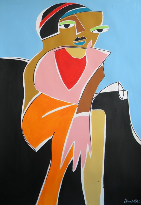 Peinture intitulée "Kiki de Montparnasse" par Gabriele Donelli, Œuvre d'art originale, Acrylique