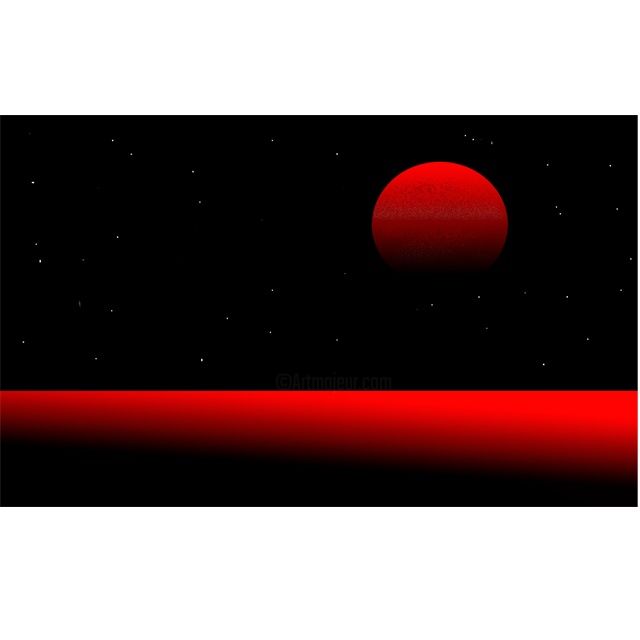 Arte digital titulada "Rosso pianeta / Red…" por Gabriele Magrì, Obra de arte original, Pintura Digital