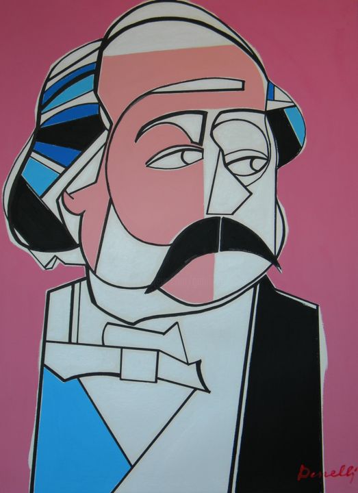 Pittura intitolato "Portrait de Gustave…" da Gabriele Donelli, Opera d'arte originale, Acrilico