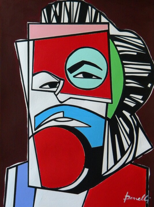 Peinture intitulée "Karl Heinrich Marx" par Gabriele Donelli, Œuvre d'art originale, Acrylique