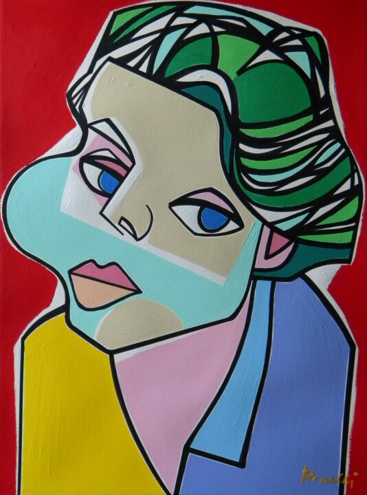 Painting titled "Annette" by Gabriele Donelli, Original Artwork, Acrylic
