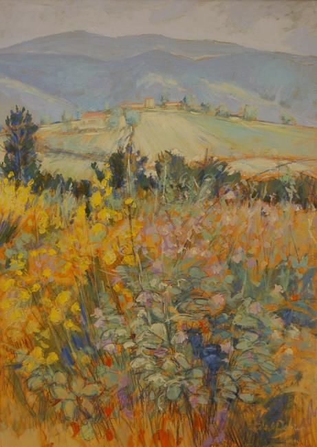 Painting titled "Campagna ciociara" by Gabriele Petrosino, Original Artwork, Other