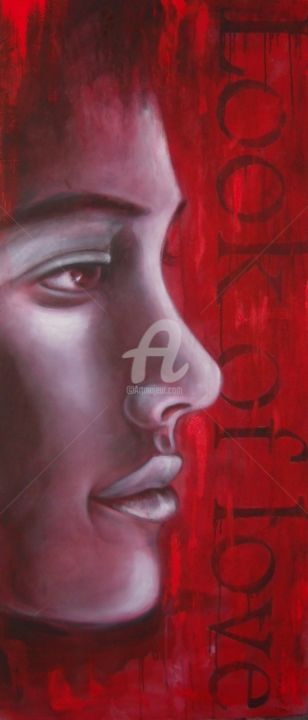 Painting titled "look-of-love-120x20…" by Gabriella Grillo, Original Artwork, Acrylic