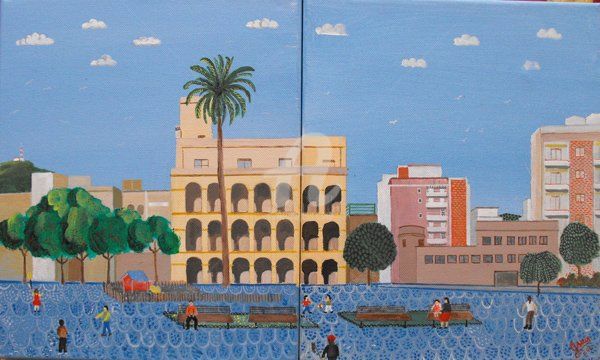 Painting titled "Plaza de la Marques…" by Gabriel Mir, Original Artwork