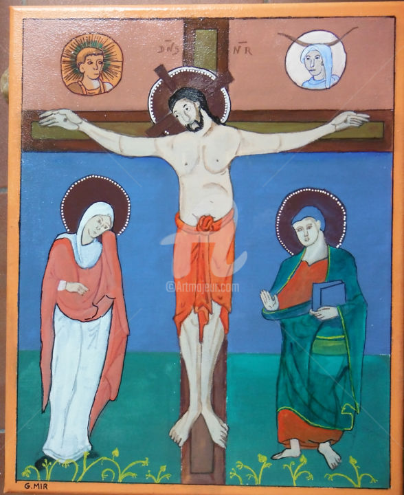 Painting titled "reproduccion-sacram…" by Gabriel Mir, Original Artwork, Acrylic