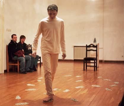 Aufbau mit dem Titel "Dancing Footsteps" von Gabrijel Savic Ra, Original-Kunstwerk