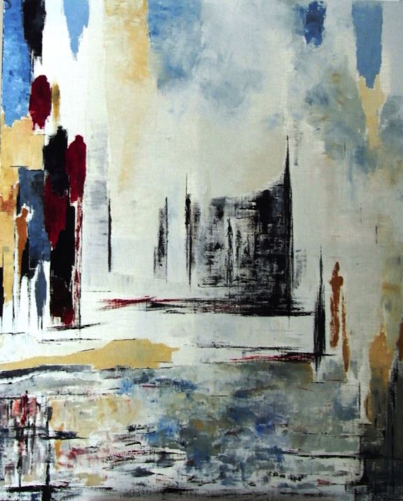 Peinture intitulée "Champ de Mars" par Zein, Œuvre d'art originale, Huile