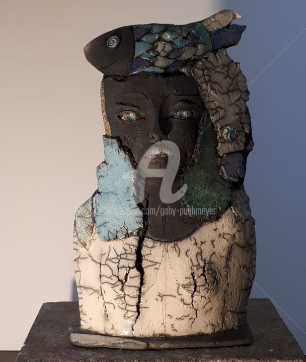 Sculpture intitulée "Travel Companion -…" par Gaby Pühmeyer, Œuvre d'art originale, Céramique