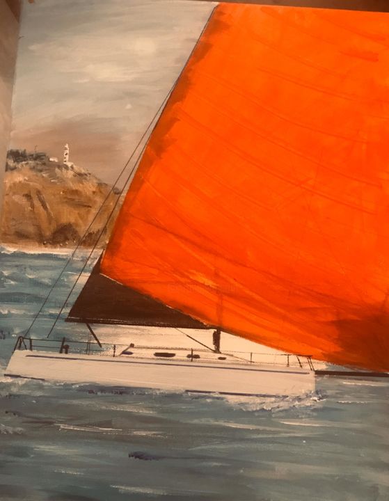 Painting titled "Cabo de la Nao" by Guillermo Altadill, Original Artwork, Acrylic