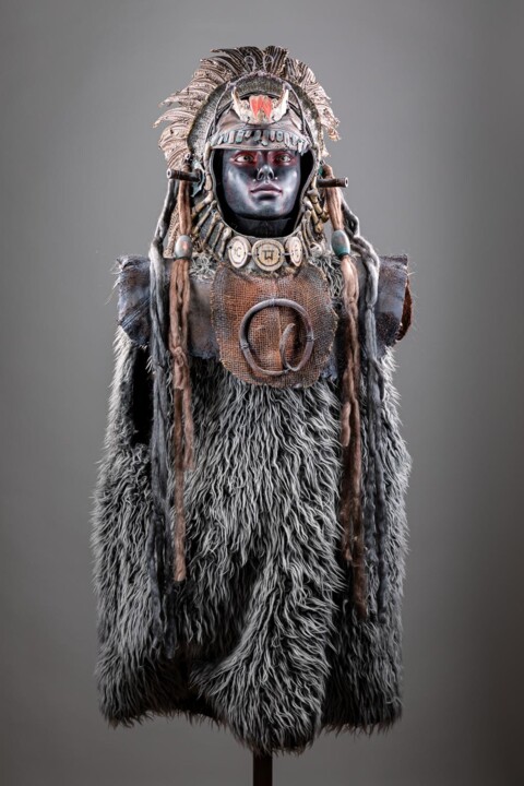 Sculpture titled "Ice Priestess "Full…" by Igor Gadreaud (Gad the Brand), Original Artwork, Leather