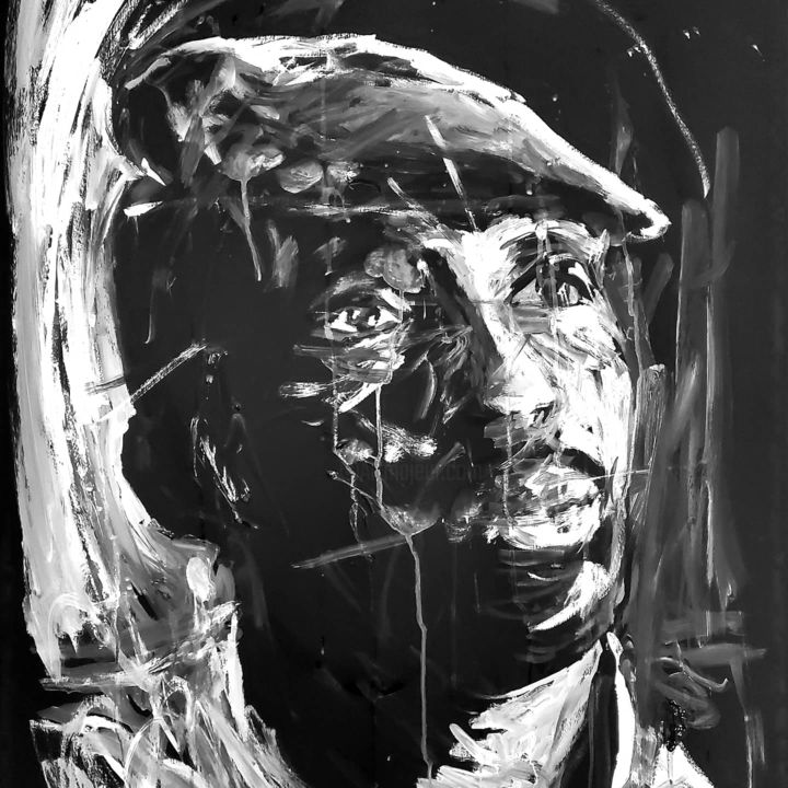 Peinture intitulée "Thomas Sankara" par Gaël Gao, Œuvre d'art originale, Acrylique