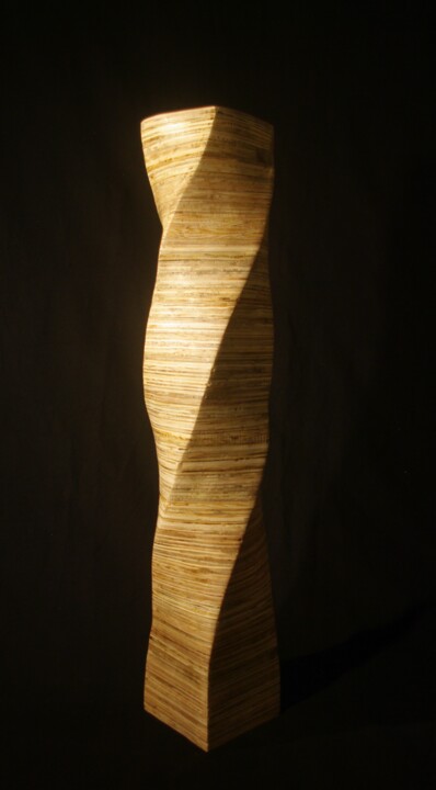 Sculpture titled "Tourmente" by Gaël Maryn, Original Artwork, Wood