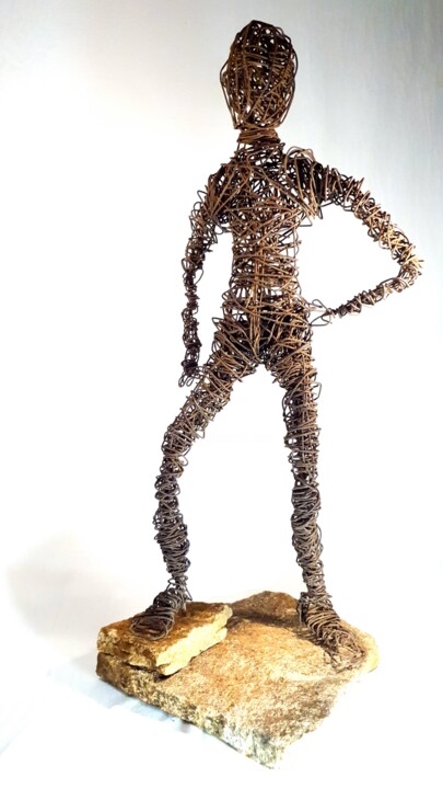 Sculpture titled ""Le Varois"" by Gaël Maryn, Original Artwork, Wire