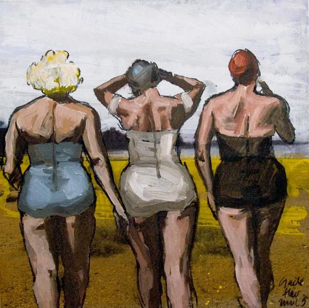 Painting titled "les soeurs Couedel" by Gaele Flao, Original Artwork