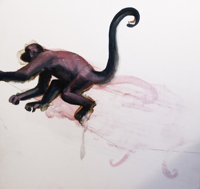 Painting titled "MOVING MONKEY 2" by Gaele Flao, Original Artwork