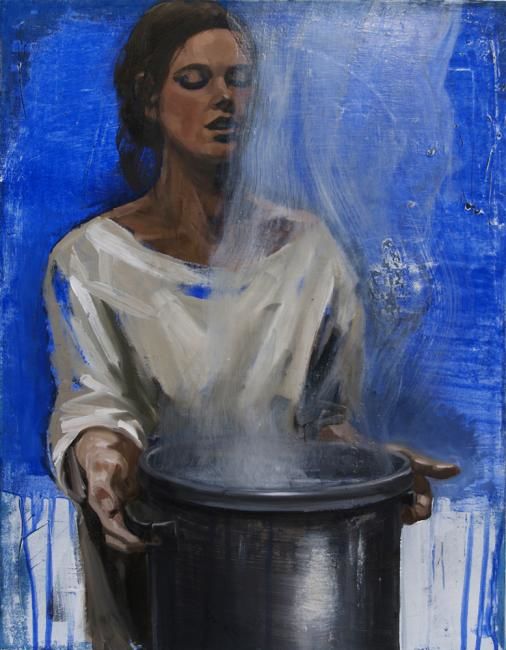 Chaude - Painting, 55x70 cm ©2012 by Gaele Flao -