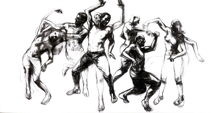Disegno intitolato "Danz" da Gaele Flao, Opera d'arte originale