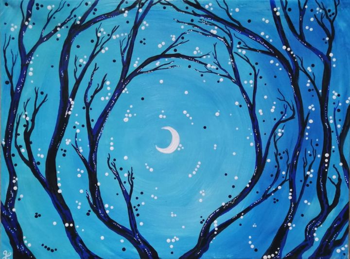 Peinture intitulée "Let's walk in the w…" par Gaëlle Lextrait, Œuvre d'art originale, Acrylique Monté sur Châssis