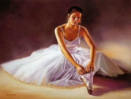 Painting titled "la danseuse" by Gaeng, Original Artwork