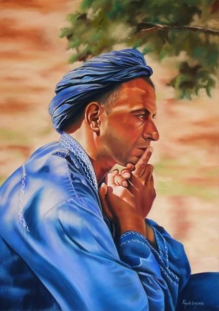 Peinture intitulée "réflexion Maroc" par Gaeng, Œuvre d'art originale
