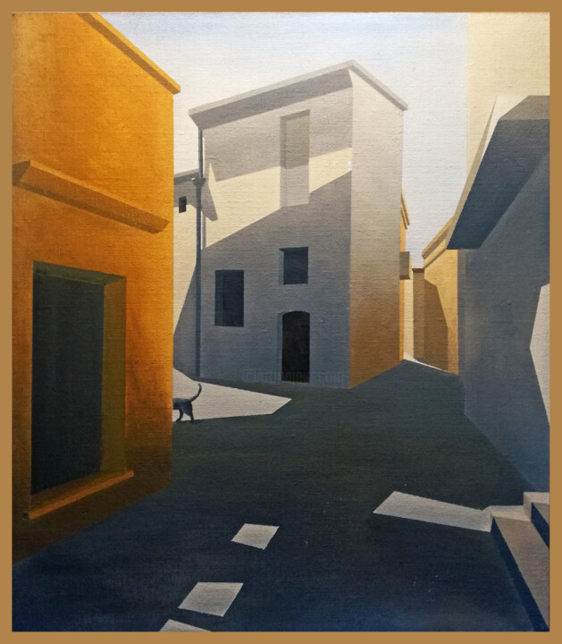 Painting titled "GATTO" by Gaetano Ligrani (Gali), Original Artwork, Acrylic