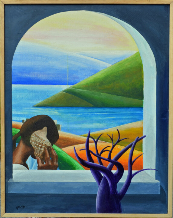 Pittura intitolato "IL SUONO DEL MARE" da Gaetano Ligrani (Gali), Opera d'arte originale, Acrilico