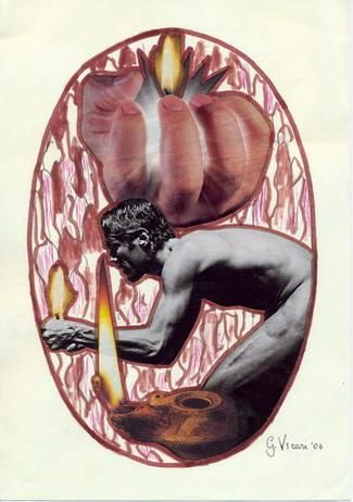 Collagen mit dem Titel "Gaetano Vicari, Ita…" von Gaetano Vicari, Original-Kunstwerk