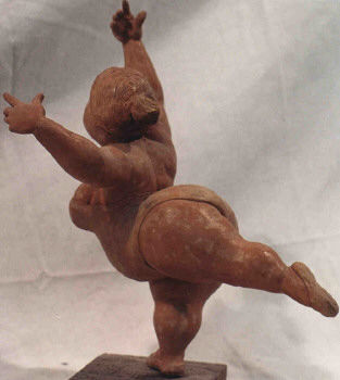 Scultura intitolato "ballerina" da Gaetano Cherubini, Opera d'arte originale, Terracotta