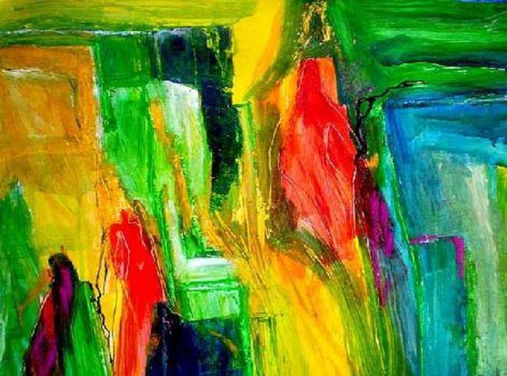 Pittura intitolato "verde" da Oscar Gagliano, Opera d'arte originale, Acrilico