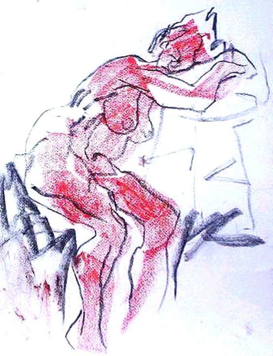 Dessin intitulée "viviana" par Oscar Gagliano, Œuvre d'art originale, Crayon