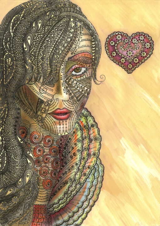 Arts numériques intitulée "WOMAN IN LOVE" par Gaia Makh, Œuvre d'art originale, Peinture numérique