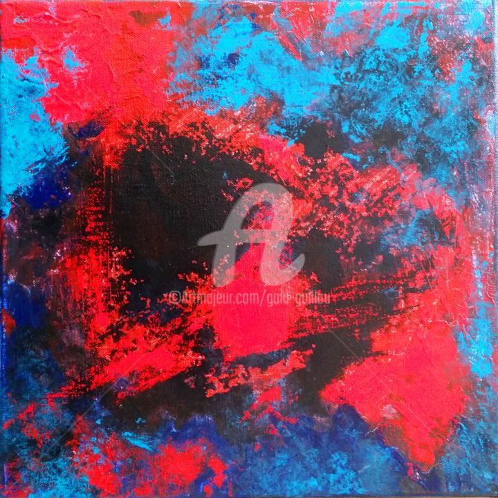 Painting titled "Abstrait" by Gaïdg, Original Artwork, Acrylic Mounted on Wood Stretcher frame