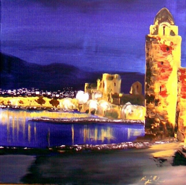 Painting titled "Collioure" by Jean-Louis Gaillard, Original Artwork, Acrylic Mounted on Wood Stretcher frame