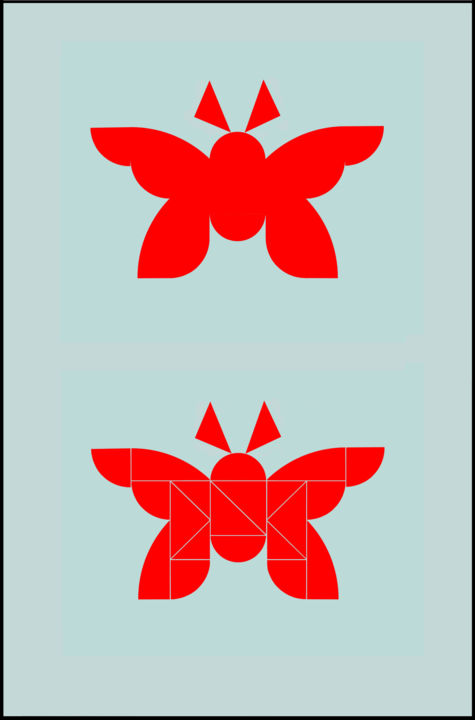 Digital Arts titled "Butterfly • Structu…" by Gai Yu, Original Artwork, 2D Digital Work