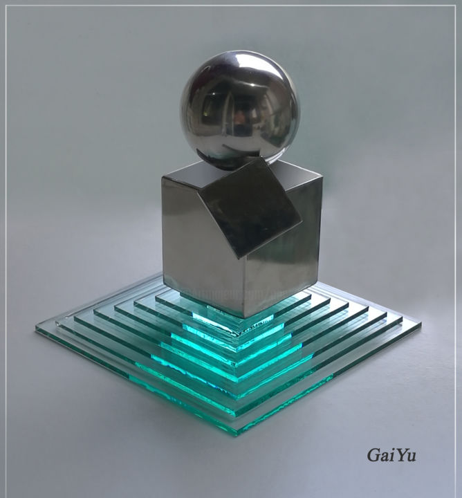 Skulptur mit dem Titel "NO.3 - 2020." von Gai Yu, Original-Kunstwerk, Glas