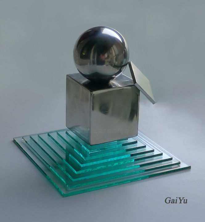 Skulptur mit dem Titel "NO.3 - 2020.…" von Gai Yu, Original-Kunstwerk, Glas