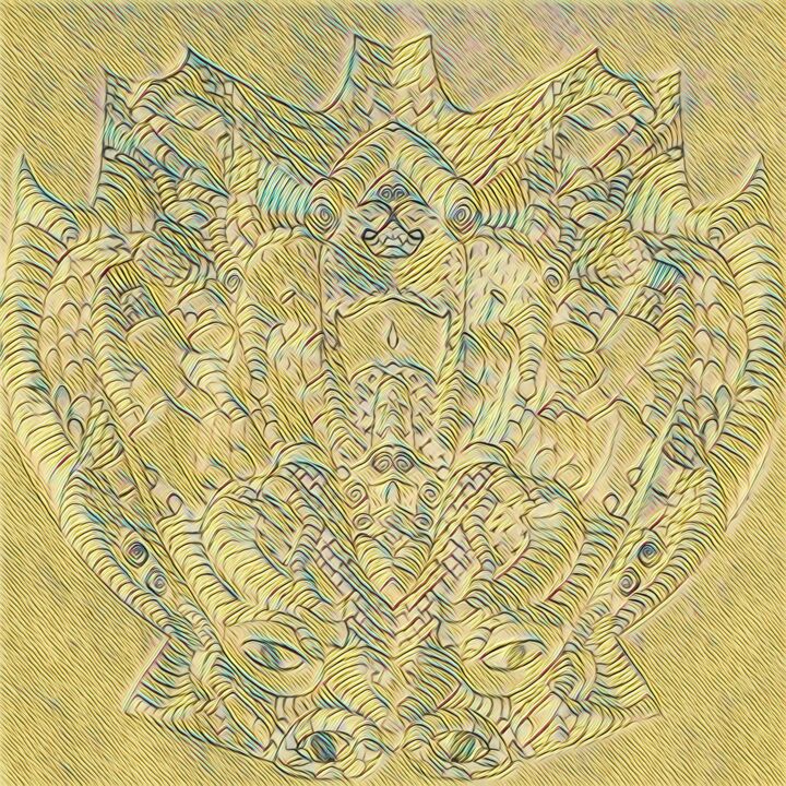 Digital Arts titled "Abstract dragon bac…" by Abraham Addy, Original Artwork, Digital Painting