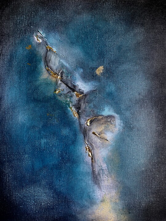 Картина под названием "Où sont les étoiles…" - Galah Viviana, Подлинное произведение искусства, Акрил Установлен на Деревянн…